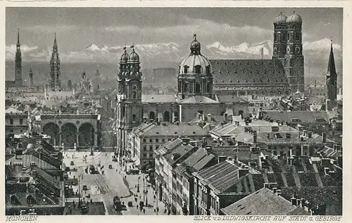 München Blick von der Ludwigskirche ngl 125.563
