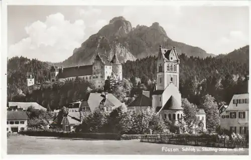 Füssen Schloß und Säuling gl1949 B7682