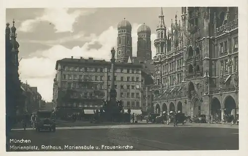 München Mariensäule Rathaus Frauenkirche ngl 125.641