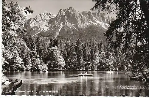 Badersee b.Grainau mit kl. u. gr.Waxenstein ngl C1334