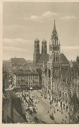 München Marienplatz mit Rathaus ngl 125.638