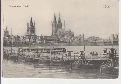 Köln vom Rhein gesehen mit Brücke ngl 201.963
