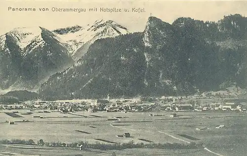 Oberammergau mit Notspitze und Kofel ngl 125.695