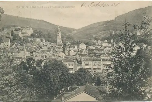Baden-Baden vom Friesenberg gesehen gl1905 133.007