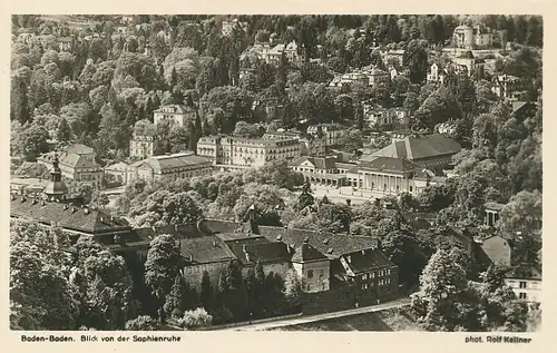 Baden-Baden Blick von der Sophienruhe gl1960 133.019