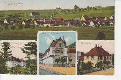 Hayingen Rathaus Schule Pfarrhaus Totale gl1925 200.139