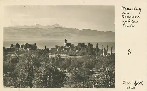 Wasserburg a.B. Panorama mit dem Säntis gl1952 126.535