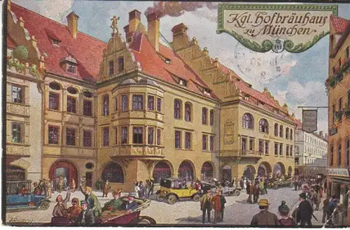 München Kgl.Hofbräuhaus Künstlerkarte gl1930 B7814