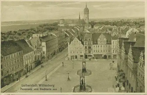 Lutherstadt Wittenberg Panorama Markt gl1938 125.155