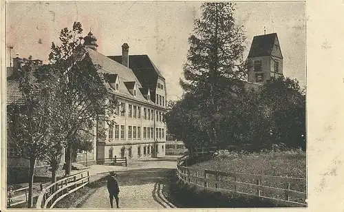 Lindenberg i.A. Partie beim Schulhaus glca.1930 126.555