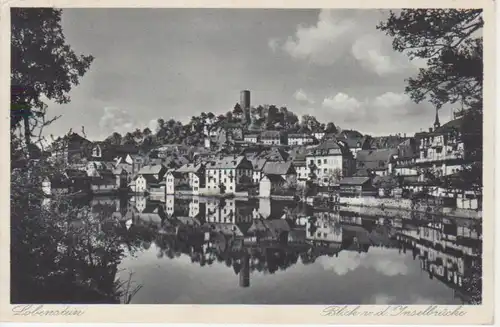 Lobenstein Blick von der Inselbrücke gl1938 96.404