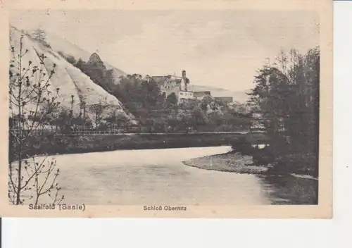 Saalfeld i.Th. Blick zum Schloss Obernitz gl1925 96.444
