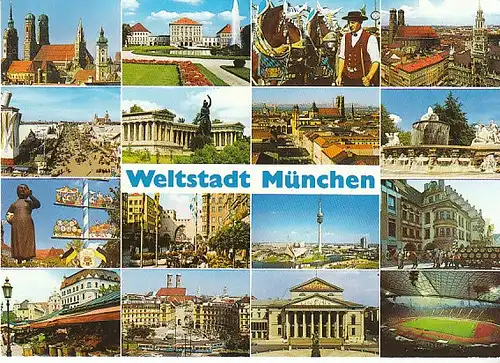 Weltstadt München Mehrbildkarte ngl C1486
