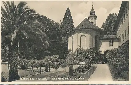 Insel Mainau Phönixpalme Schlosskirche gl1937 133.278