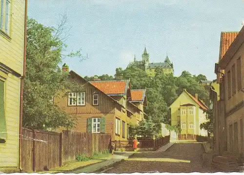 Wernigerode/Harz Straßenpartie Schloss gl1962 125.100