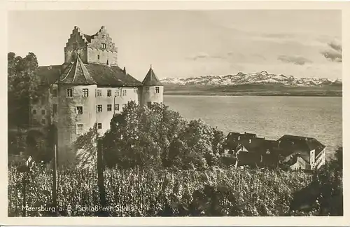 Meersburg Schloss mit Säntis gl1951 133.330