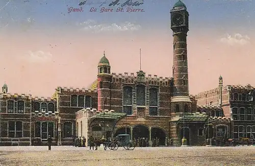 Gand La Gare St.Pierre feldpgl1916 B9048