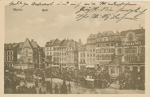 Mainz Partie am Markt feldpgl1915 132.401