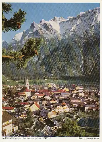 Mittenwald Panorama gegen Karwendel ngl 126.062