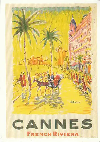 E.BELLINI Affiche de Cannes - 1960 gl2002 C0413