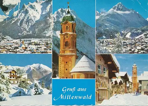 Mittenwald Teilansichten Panorama gl1971 126.040