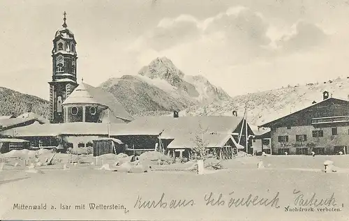 Mittenwald Winterpartie Wetterstein gl1917 126.072