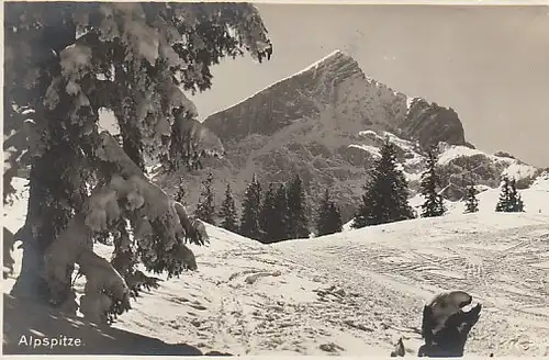 Alpstpitze im Schnee nahe Garmisch-Partenk. ngl B9391