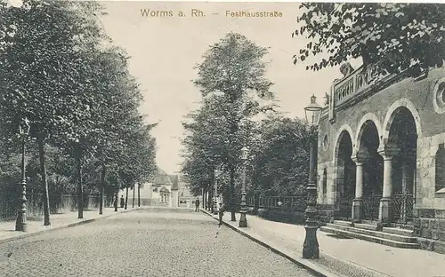 Worms am Rhein Festhausstraße feldpgl1915 130.900