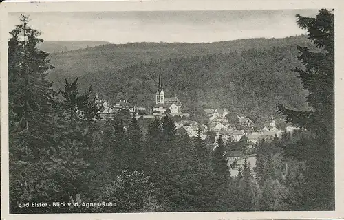 Bad Elster Blick von der Agnes-Ruhe gl1954 127.520