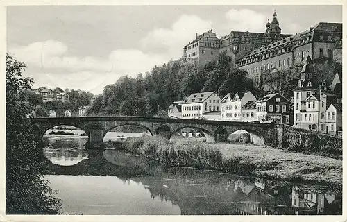Weilburg a.d. Lahn Schloss mit Brücke gl1957 131.316