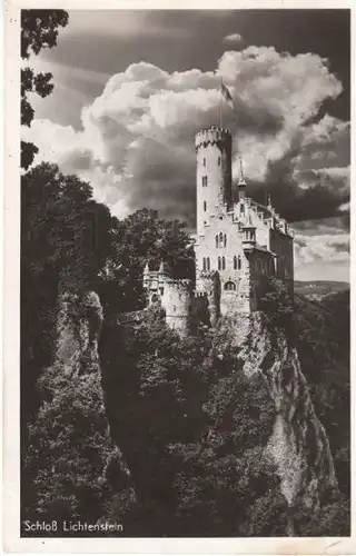 Schloß Lichtenstein Gewitterstimmung gl1953 B8145