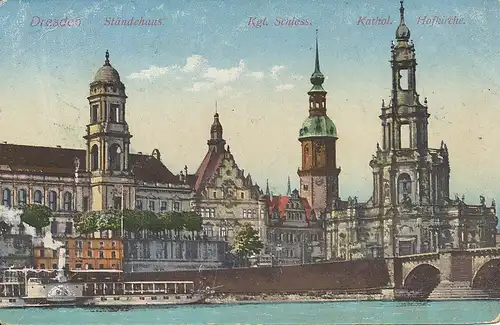 Dresden Ständehaus Schloss Hofkirche gl1913 127.373