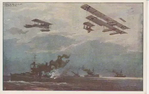 Wasserflugzeuge über der englischen Flotte ngl 98.291