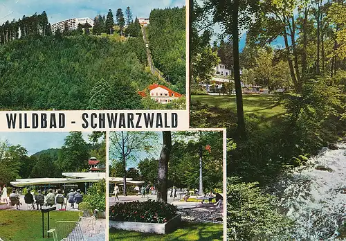 Bad Wildbad Teilansichten Kuranlagen gl1973 133.580