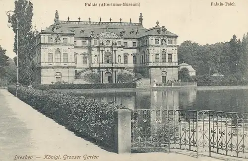 Dresden Palais und Teich im Gr. Garten gl1908 127.415