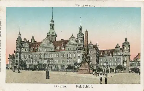 Dresden Kgl. Schloss Wettin-Obelisk gl1911 127.411