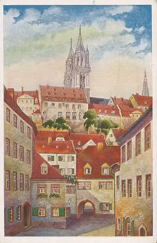 Meissen Blick vom Baderberg auf Dom ngl 127.586