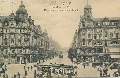 Frankfurt a.M. Kaiserstraße vom Bahnhof gl1914 132.305