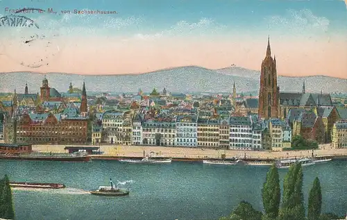 Frankfurt a.M. Blick von Sachsenhausen gl1913 132.149