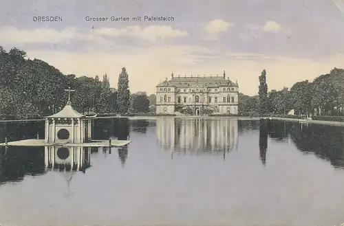 Dresden Großer Garten mit Palaisteich gl1914 127.308