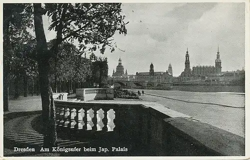 Dresden Am Königsufer beim jap. Palais gl1957 127.376