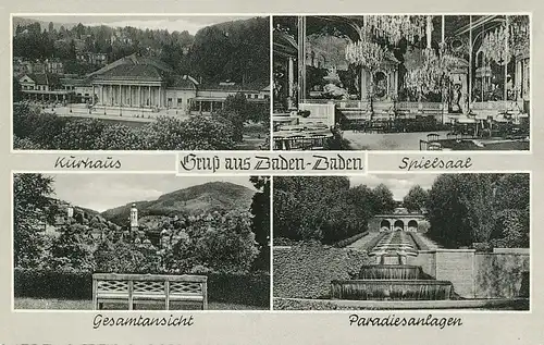 Baden-Baden Kurhaus Spielsaal Paradiesanl. ngl 132.908