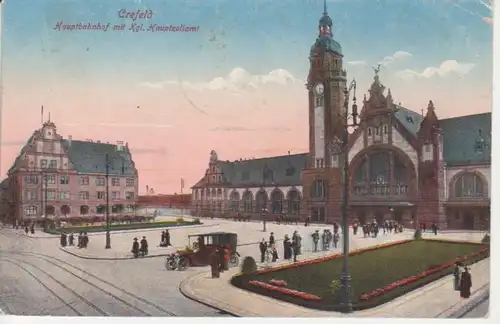 Krefeld Hauptbahnhof mit Hauptzollamt gl1919 98.618