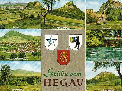 Gruß vom Hegau Mehrbildkarte gl1963 B8339