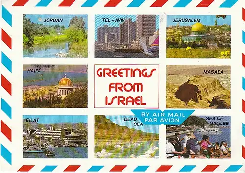 Greetings from Israel Mehrbildkarte gl1996 C0436