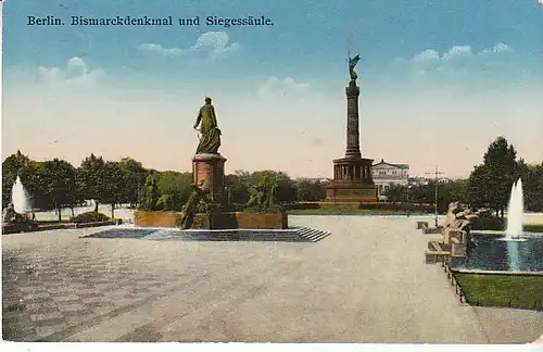Berlin Bismarck-Denkmal u.Siegessäule gl1934 C2110