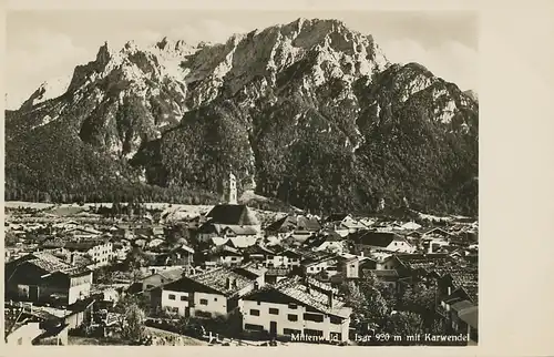 Mittenwald Panorama mit Karwendel ngl 126.151