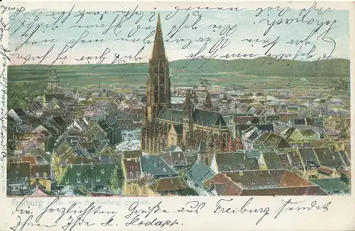 Freiburg vom Schlossberg gesehen gl1903 134.452