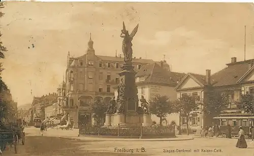 Freiburg Siegesdenkmal mit Kaiser-Café gl19? 134.524