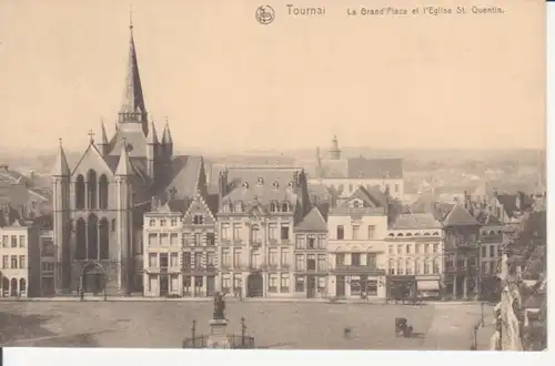 Tournai Großer Platz und Kirche St. Quentin ngl 204.017